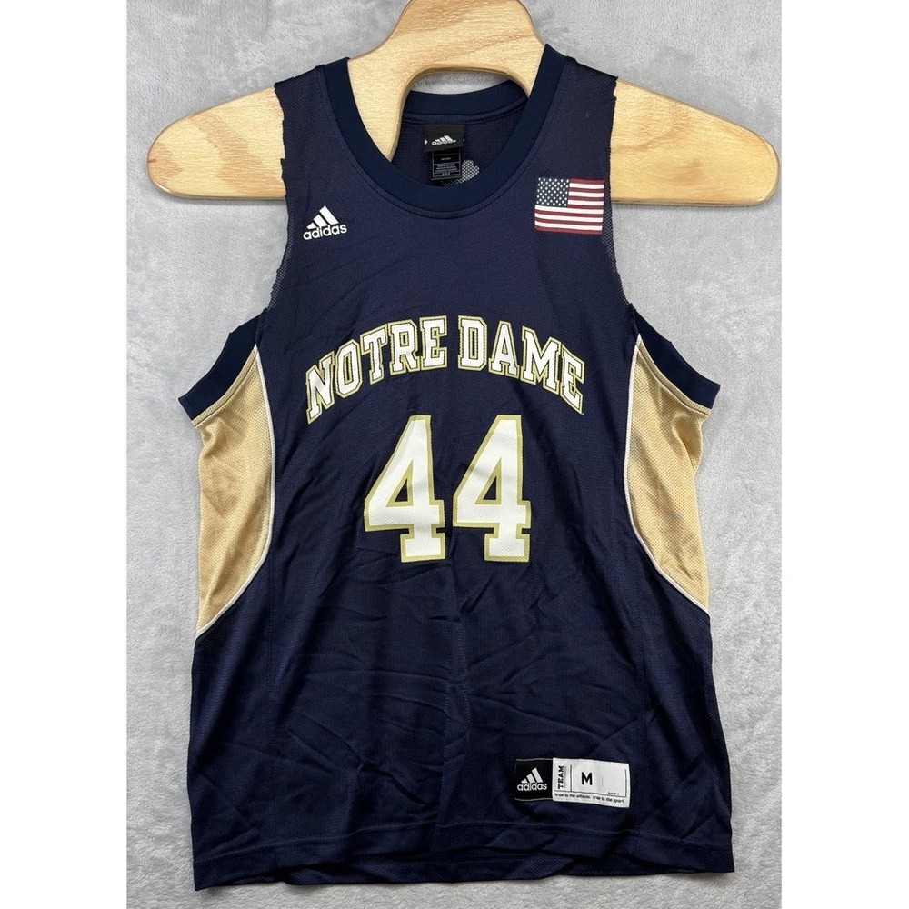 Adidas‎ Notre Dame Basketball Practice Jersey #44 Blue Men's Size M READ